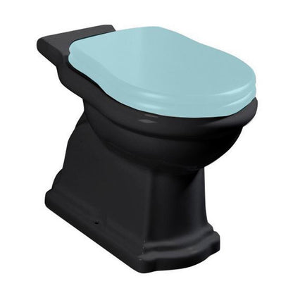 RETRO Kombi-WC 38,5x72cm, Abgang senkrecht, schwarz matt