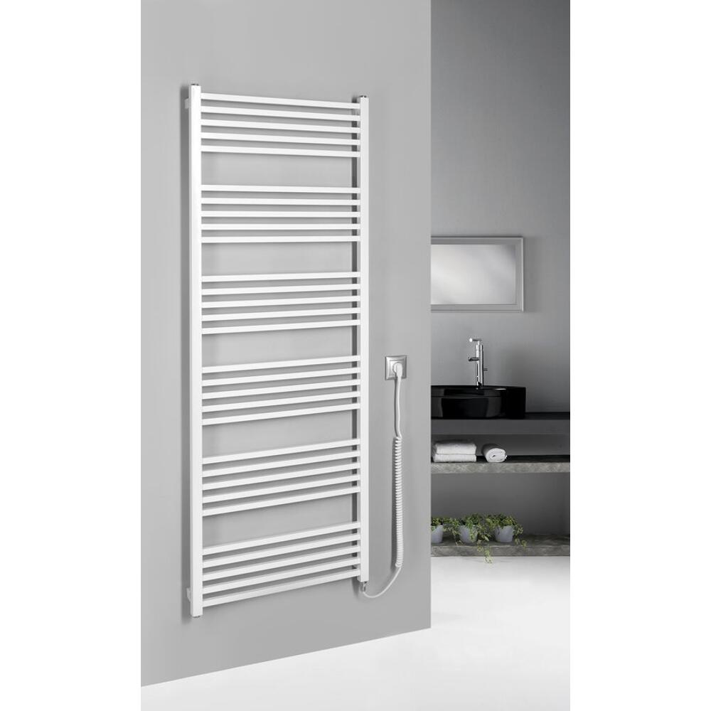 METRO-E Elektrischer Badheizkörper, gerade, 600x1620 mm, 800 W, Weiß