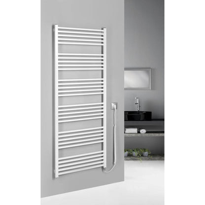 METRO-E Elektrischer Badheizkörper, gerade, 600x1620 mm, 800 W, Weiß