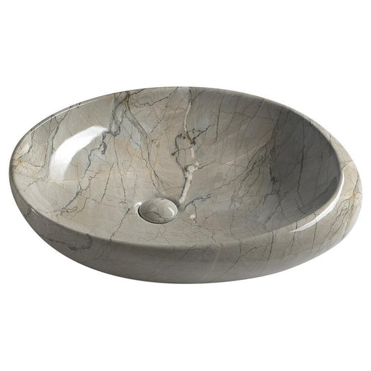 DALMA Keramik-Waschtisch 68x44 cm, grigio