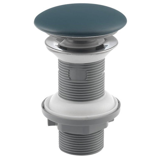 Ablaufgarnitur 5/4“ click-clack, Keramik Stopfen, H.20-70mm, Grün Matte Petrol