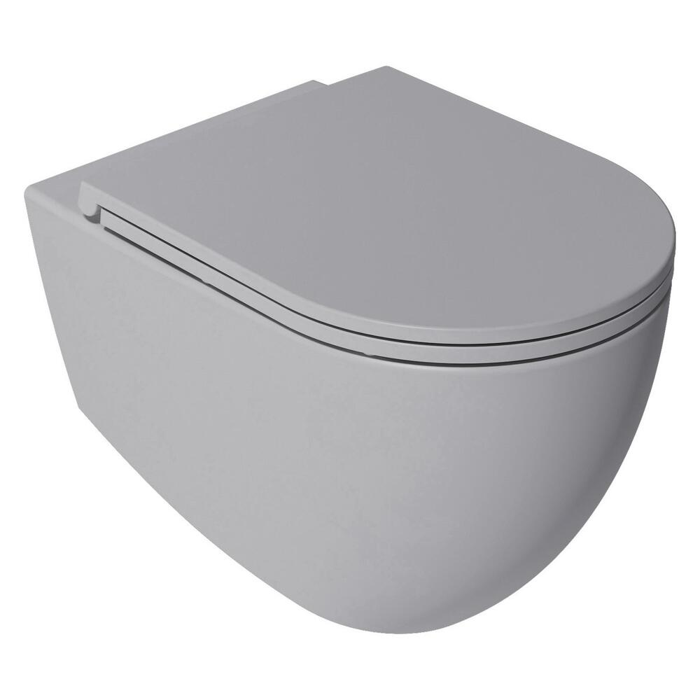 INFINITY Hänge-WC,spülrandlos, 36,5x53cm, stone grey