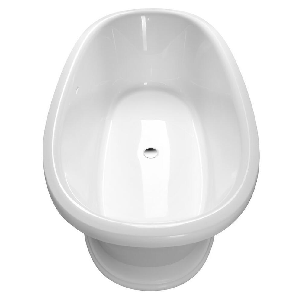VELIA Gussmarmor-Badewanne 167x83x62,5cm, weiß