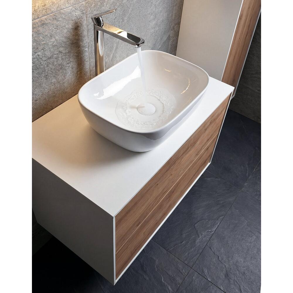 Keramik Aufsatzwaschtisch 46x34 cm, Weiß