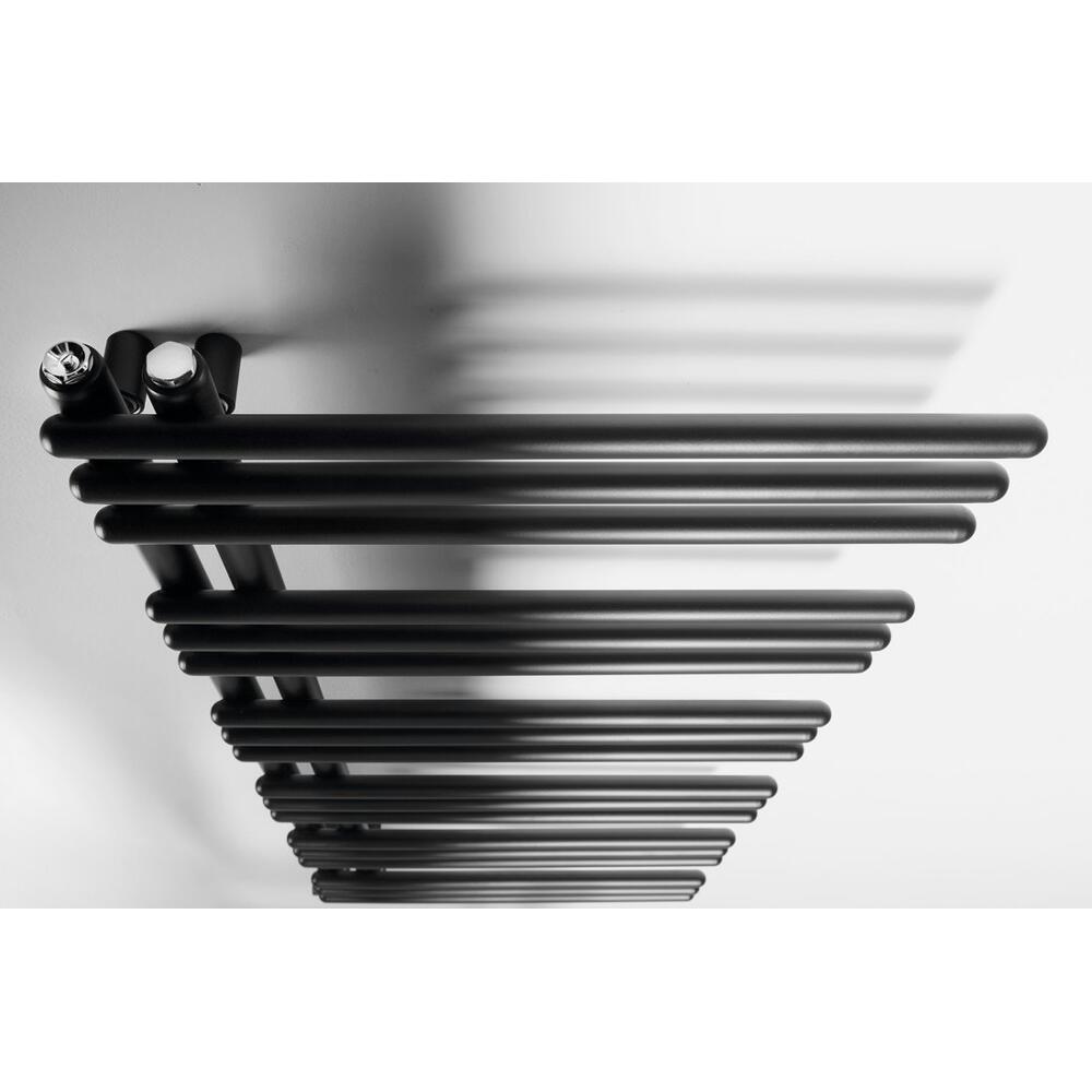 POSEIDON Badheizkörper 450x1140mm, Schwarz matt