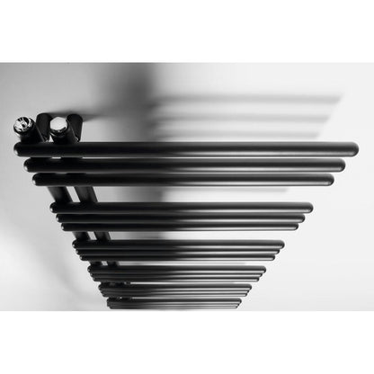 POSEIDON Badheizkörper 450x1140mm, Schwarz matt