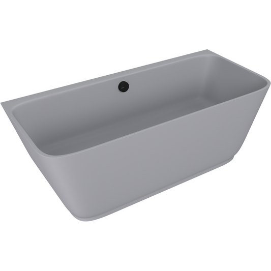 SKYLLA Wand-Freistehende Badewanne 170x75x60cm, grau matt