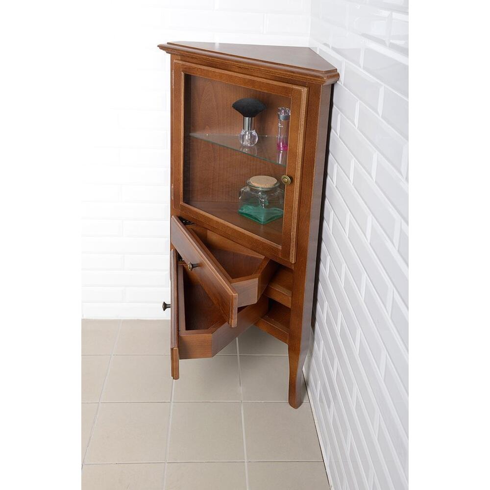RETRO Eckschrank 60x120x47cm, Buche, links