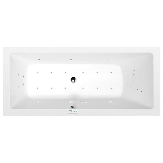 MIMOA Whirlpool-Badewanne,170x80x39cm, Highline Hydro-Air, Chrom