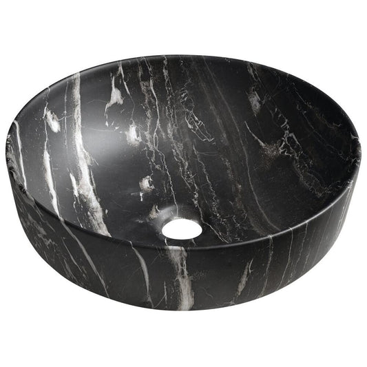 RONDEA Keramik-Waschtisch zum Aufsetzen Durch. 41cm, Carnico Marmor