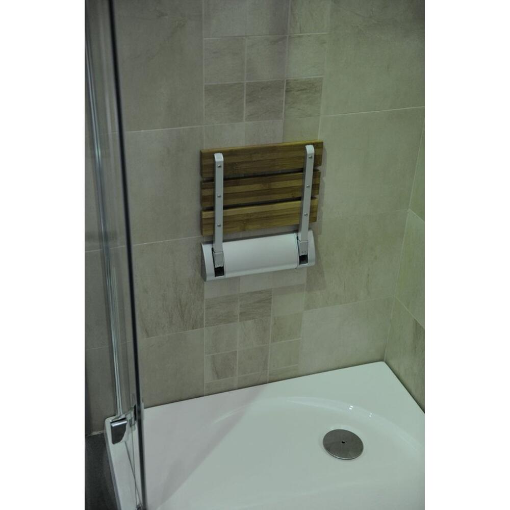 Duschklappsitz 32x32,5cm, Bambus