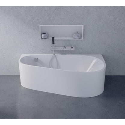 PROJEKTA DR MONOLITH Freistehende Badewanne 156x77x60cm, weiß