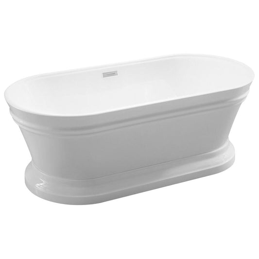 ANTIK Freistehende Badewanne 160x79cm, Weiß