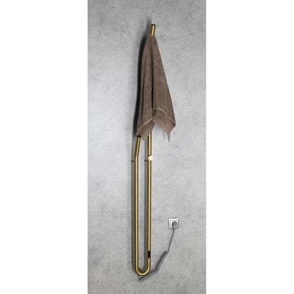 DUOPASSO Handtuchtrockner elektrisch mit Zeitschaltuhr, 122x1700mm, 45 W, Gold matt