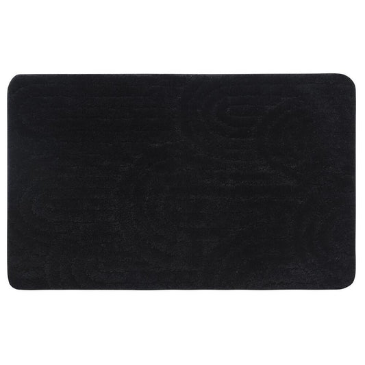 RIST Badematte, 50x80cm, 100% Polyester, Anti-Rutsch, schwarz