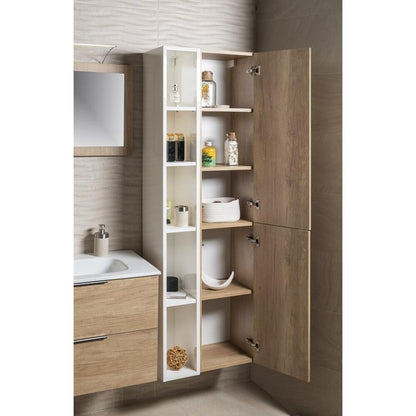 ESPACE Schrank 35x172x32cm, 2x Tür, links/rechts, Eiche Alabama