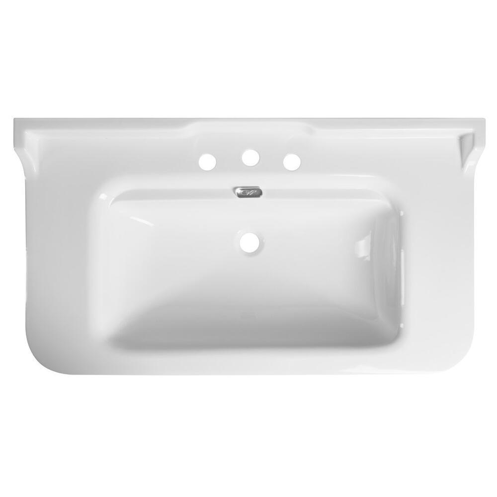 WALDORF Keramik-Waschtisch 100x55cm, 3 Armaturlöcher, weiß