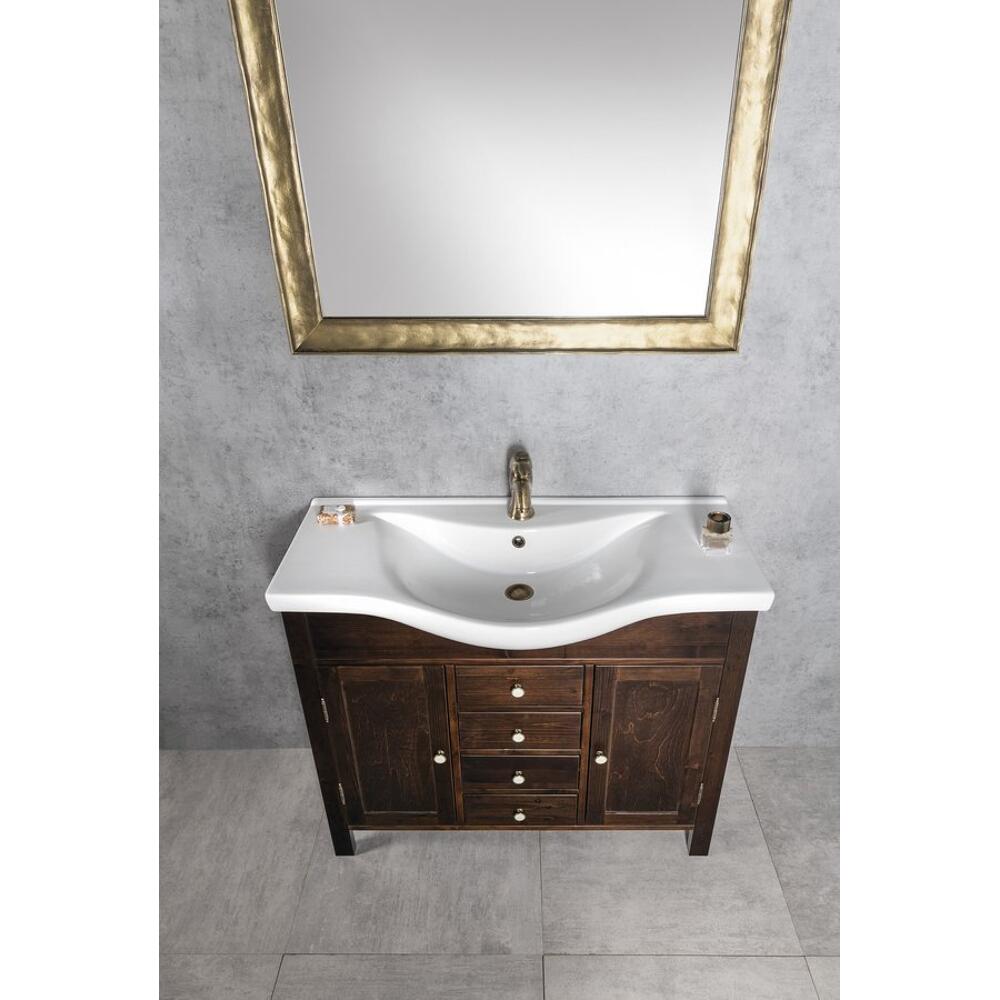 ZARA 100 Keramik-Waschtisch 99,5x46,5cm, weiß