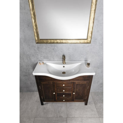 ZARA 100 Keramik-Waschtisch 99,5x46,5cm, weiß