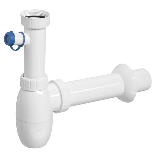 Spülbecken-Siphon mit Abzweig 6/4", DN50, Weiß
