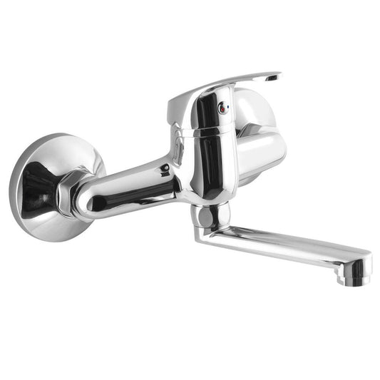 AQUALINE 35 Wandarmatur, flacher Auslauf 120mm, Chrom