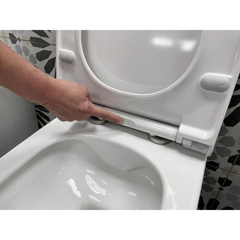AVVA SHORT Hänge-WC, spülrandlos, 35,5x49cm, weiss