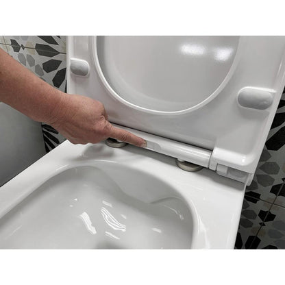 AVVA SHORT Hänge-WC, spülrandlos, 35,5x49cm, weiss