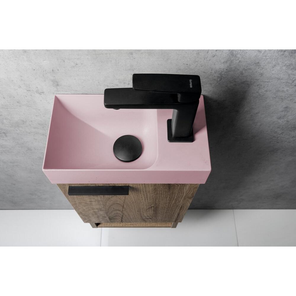 PICCOLINO Beton-Waschbecken 30,8x10x17cm, Armaturloch rechts, Rosa