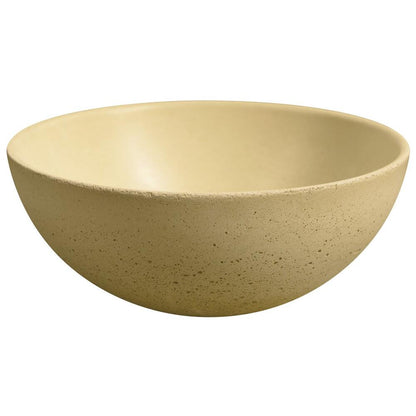 MINOR Betonwaschbecken zum Aufsetzen, Durchmesser 26cm, Gelb matt
