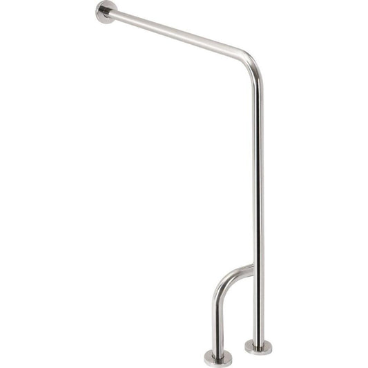 HANDICAP Stützgriff links 800x850mm, polierter Edelstahl