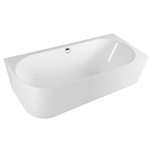 SUSSI R Freistehende Eckwanne, Gussmarmor 170x70x49,5cm, Weiß