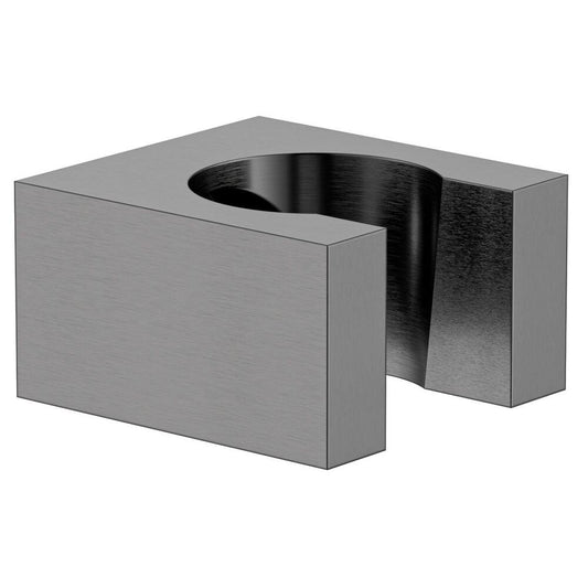 Duschhalter eckig, fest, Gun Metal