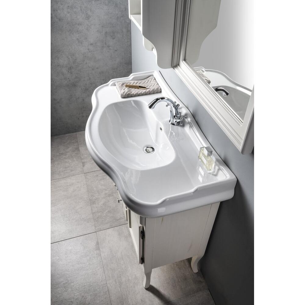RETRO Keramik-Waschtisch 100x54,5cm, weiß