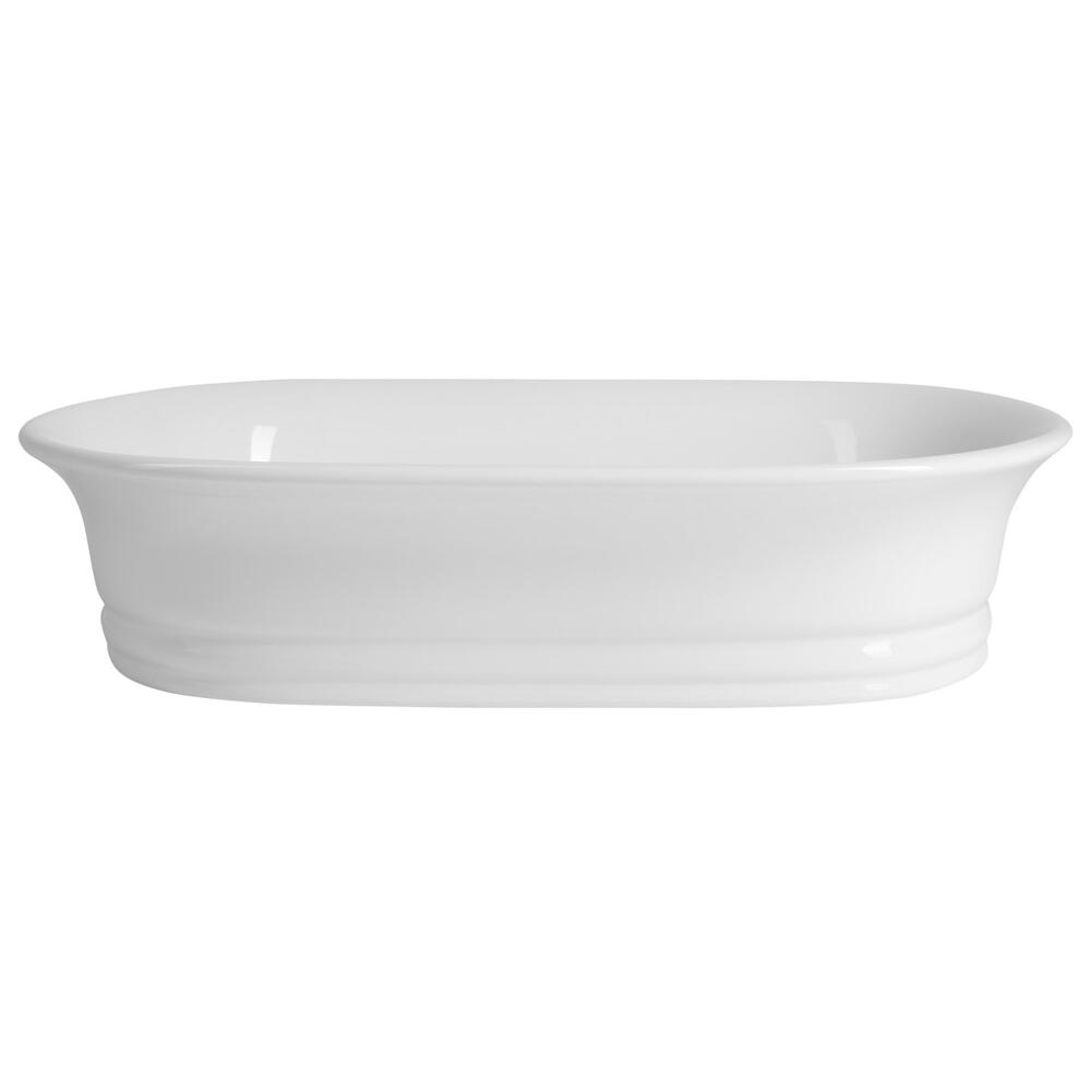 TIVOLI Keramik-Waschtisch zum Aufsetzen 55x38cm, weiss