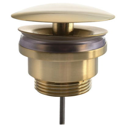 Nicht verschließbare Ablaufgarnitur 5/4“, großer Stopfen, H. 5-55 mm, Gold