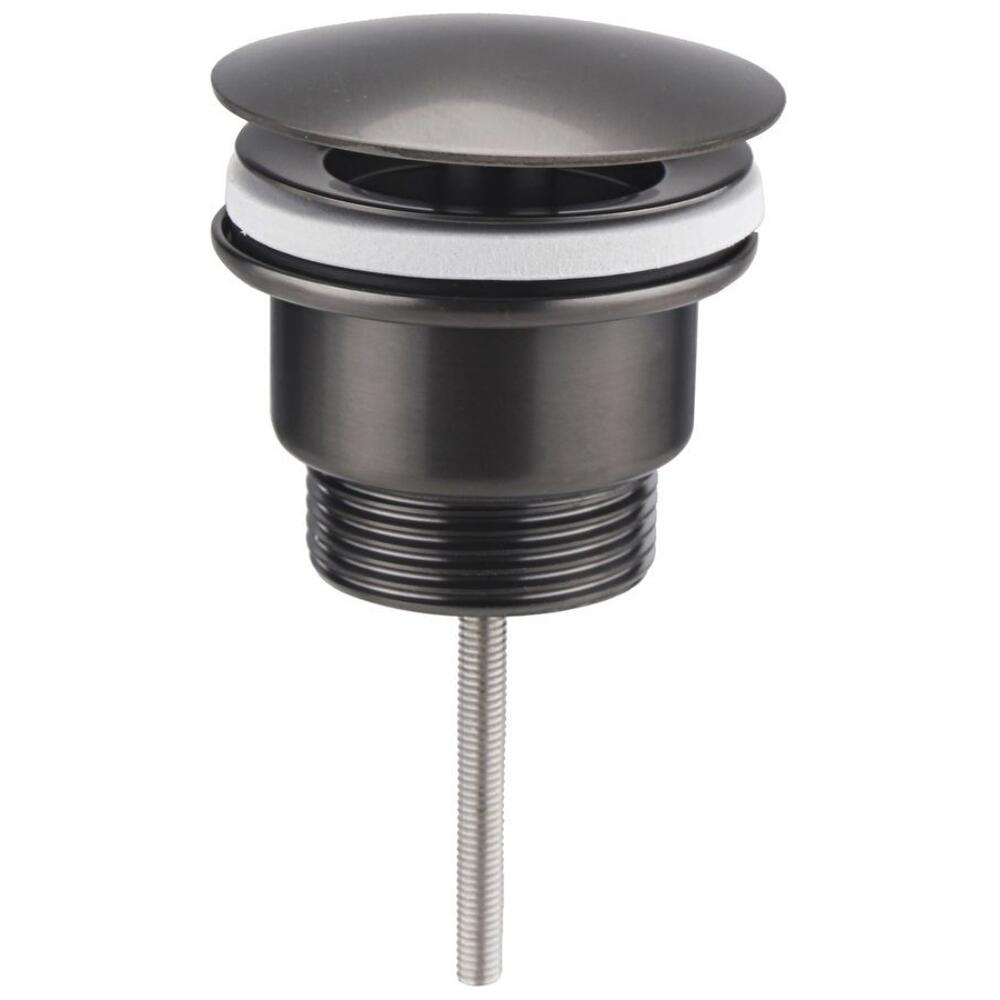 Nicht verschließbare Ablaufgarnitur 5/4", (H) 10-55mm, großer Stopfen/Gun metal