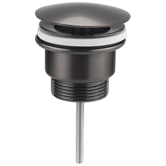 Nicht verschließbare Ablaufgarnitur 5/4", (H) 10-55mm, großer Stopfen/Gun metal