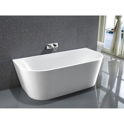 TAJO wandstehende Badewanne 180x80cm, weiß
