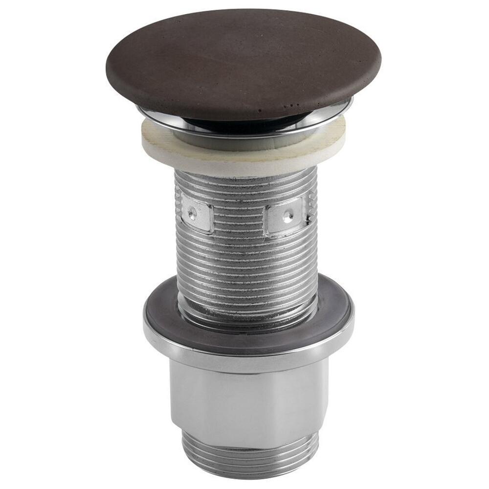 Waschbecken-Ablaufgarnitur 5/4", klick-klack, Beton-Stopfen, 10-80mm, Dunkelbraun matt