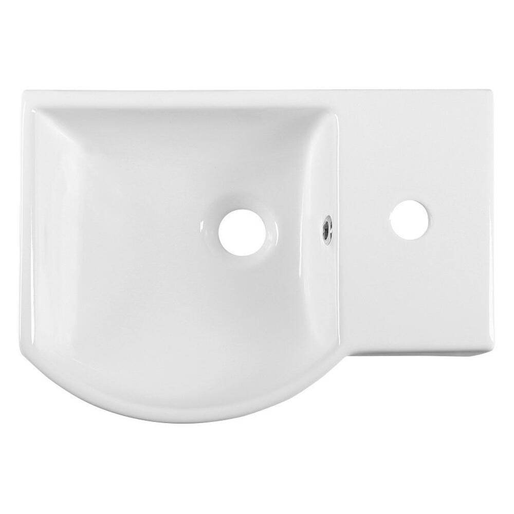 LITOS Keramik-Waschtisch 45x32cm, Wasserhahn rechts, weiss