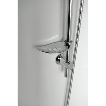 SUNRA Brauseset mit Seifenschale, verschiebbarer Brausehalter, Chrom