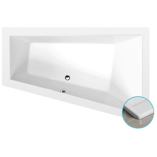 TRIANGL R SLIM asymmetrische Badewanne 180x120x50cm, weiss