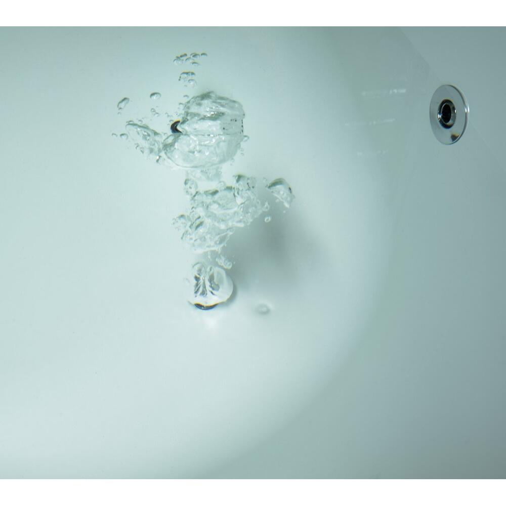 LILY Whirlpool-Badewanne, 140x70x39cm, Active Hydro-Air, Chrom