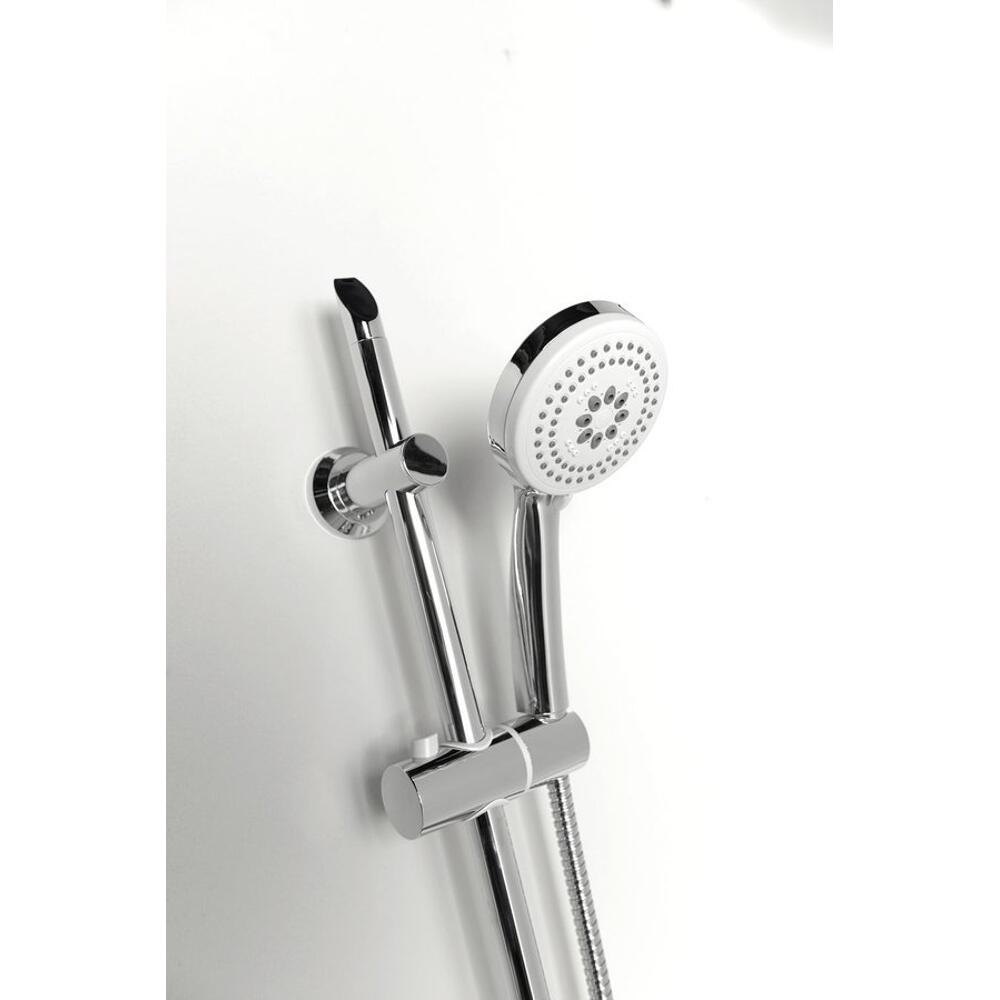 SUNRA Brauseset mit Seifenschale, verschiebbarer Brausehalter, Chrom