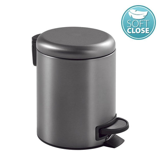 POTTY Abfalleimer 5l, Soft Close, gun metal