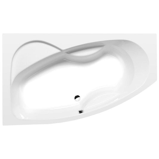 Raumspar Badewanne MAMBA 170x100x44cm, links,weiß