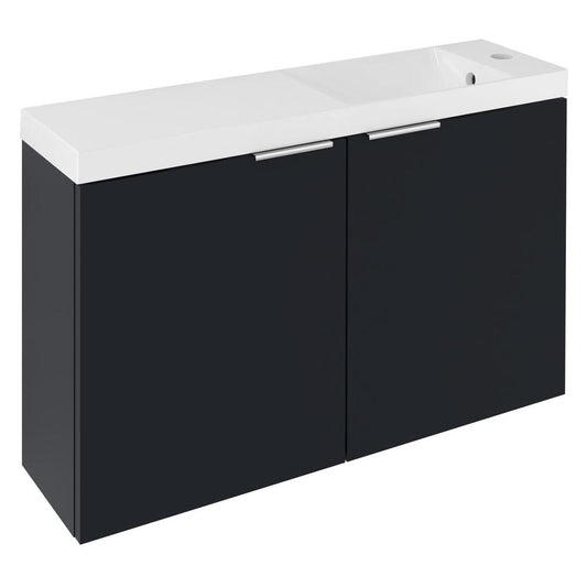 LATUS X Unterschrank mit Waschtisch 80x54,5x22cm, Anthrazit matt