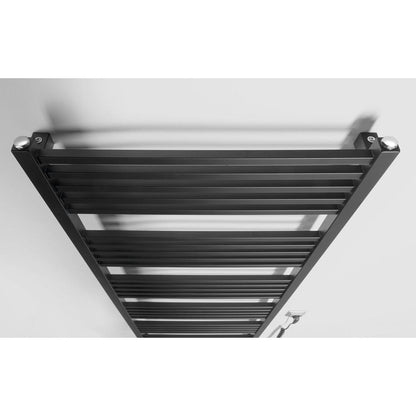 METRO-E Elektrischer Badheizkörper, gerade, 600x1620 mm, 800 W, Schwarz matt
