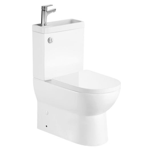 JALTA HYGIE WC-Kombi, spülrandlos, Abgang senkrecht/waagerecht, Weiß