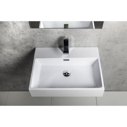 AQUATIC Waschtisch, Gussmarmor, 60x46cm, Weiß